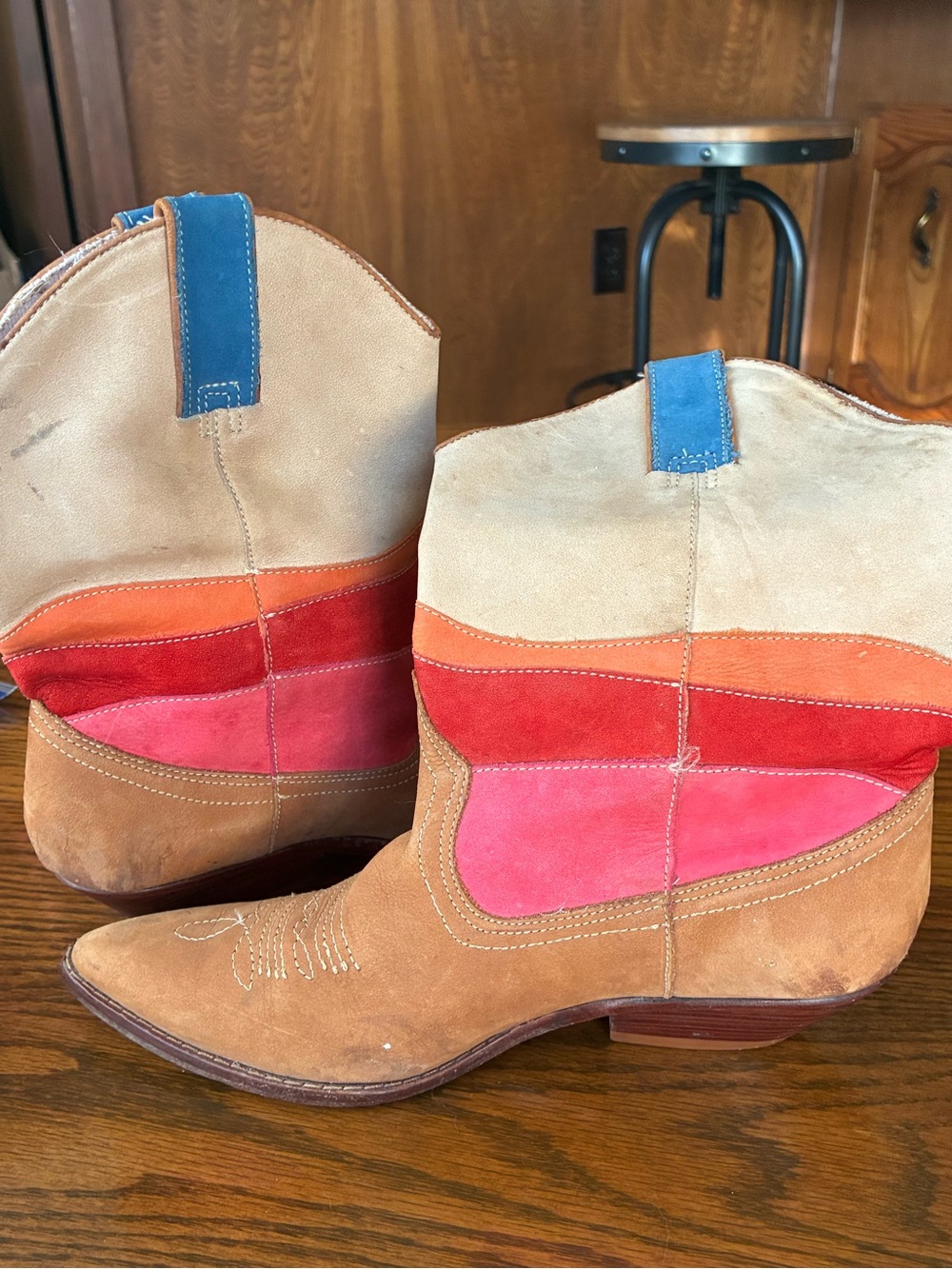 Vintage Circle S Womens 7M
Western Cowboy Boots
Cactus Desert Sunset Leather - Picture 5 of 9